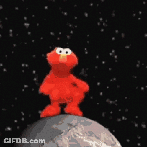 Sesame Street Elmo On Planet GIF