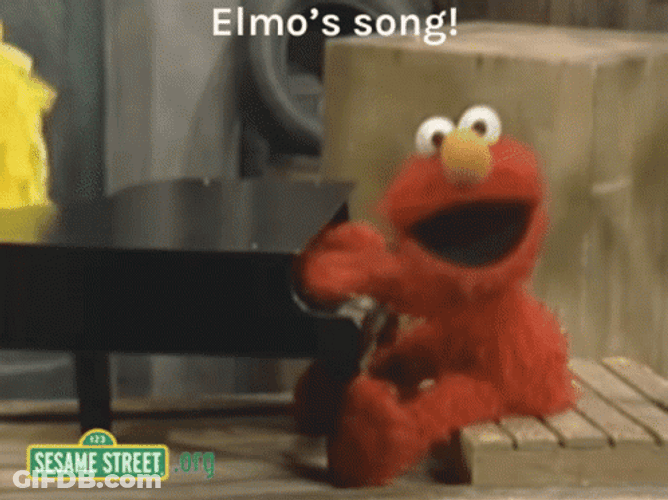 Sesame Street Elmo Playing Piano GIF