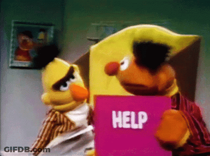 Sesame Street Ernie Help GIF
