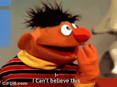 Sesame Street Ernie I Can't Believe This GIF