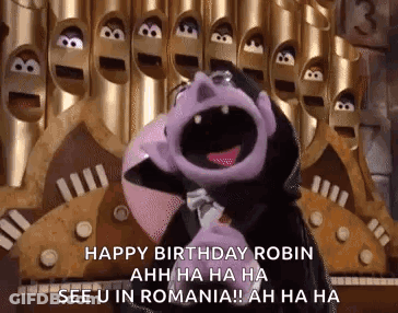 Sesame Street Happy Birthday Robin See U Romania GIF