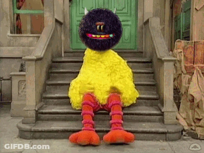 Sesame Street Monster Sitting GIF