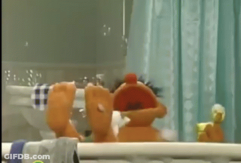 Sesame Street Puppet Lying On Hospital Bed GIF
