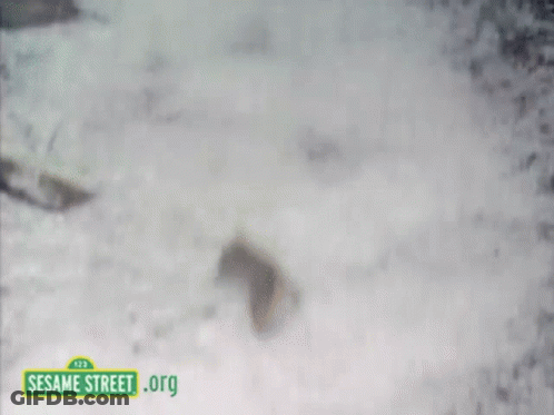 Sesame Street Sign In Snow GIF