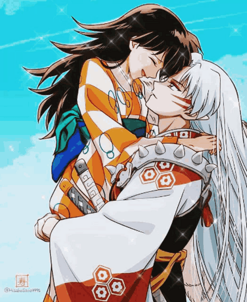 Sesshomaru Carrying Rin GIF