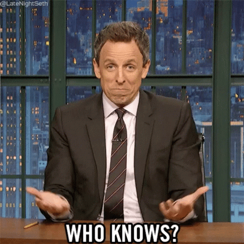 Seth Meyer Who Knows Hand Gesture GIF