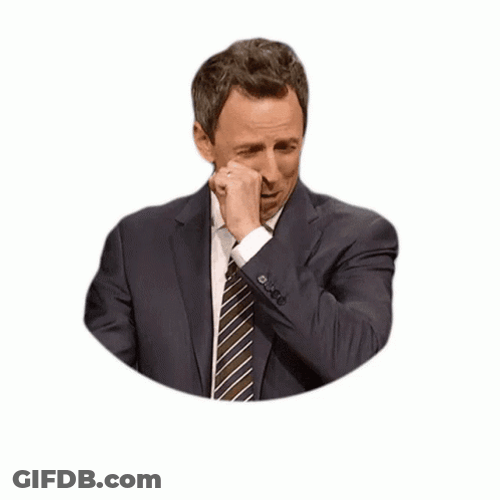 Seth Meyers Fake Cry GIF