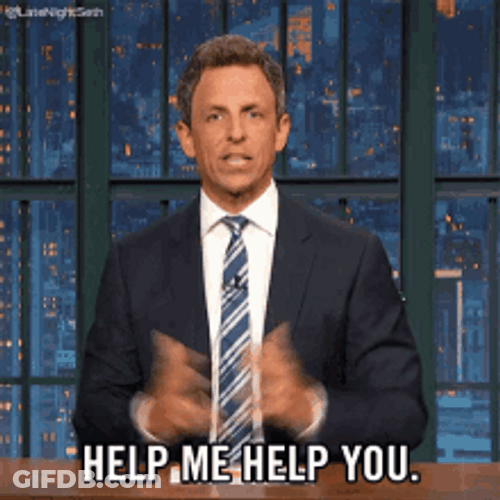 Seth Meyers Help Me Help You On His Tv Show GIF