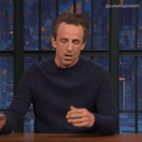 Seth Meyers Not Again Kind Of Facial Reaction GIF