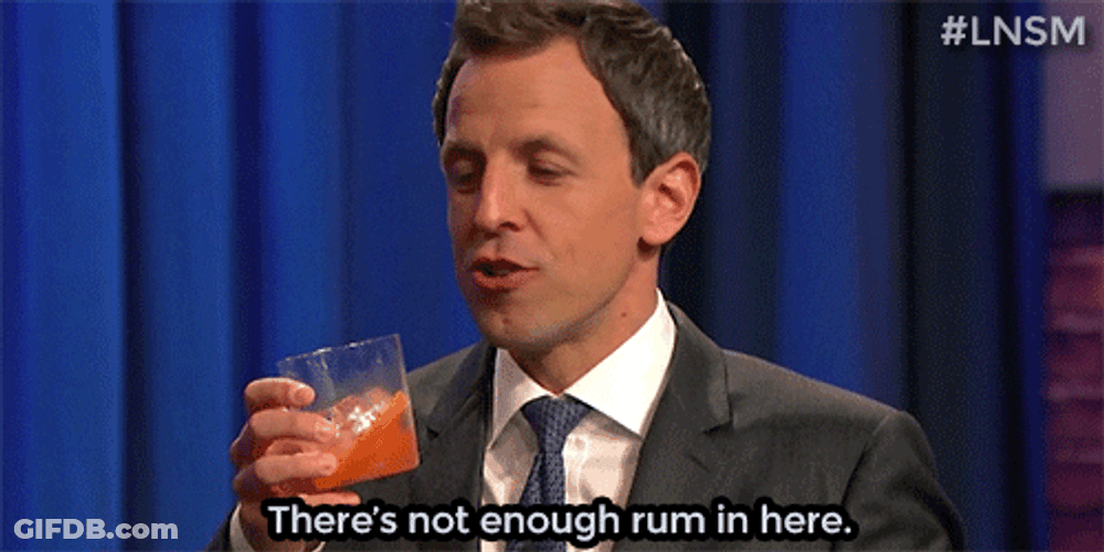 Seth Meyers Not Enough Rum Here GIF