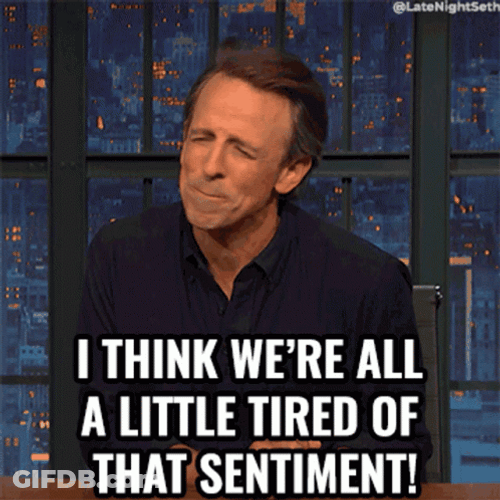 Seth Meyers Tired Of This Statement GIF