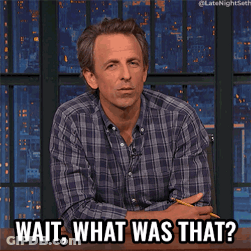 Seth Meyers Wait What Confused Face GIF
