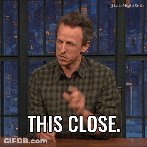 Seth Missed It By That Much Sign GIF