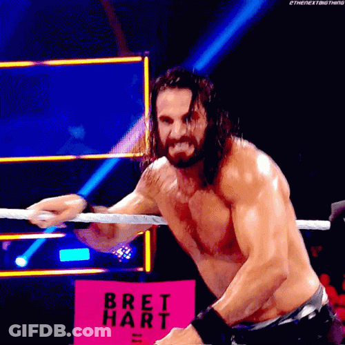 Seth Rollins Attacks On The Ring GIF
