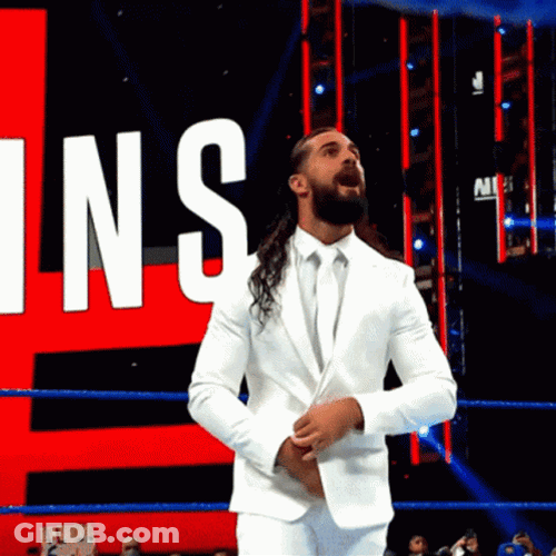 Seth Rollins In A White Suit GIF