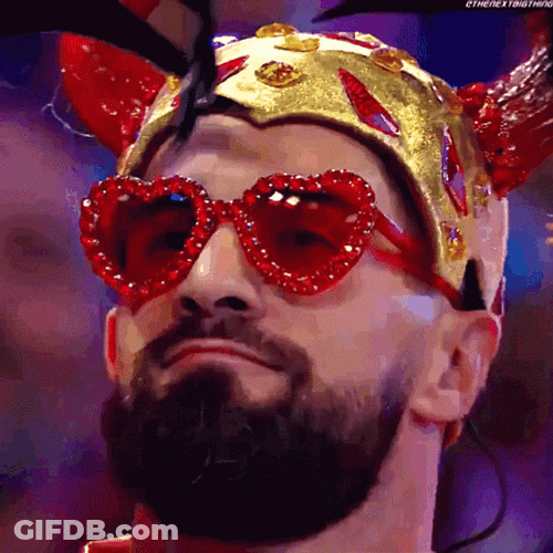 Seth Rollins In Red Heart Shades GIF