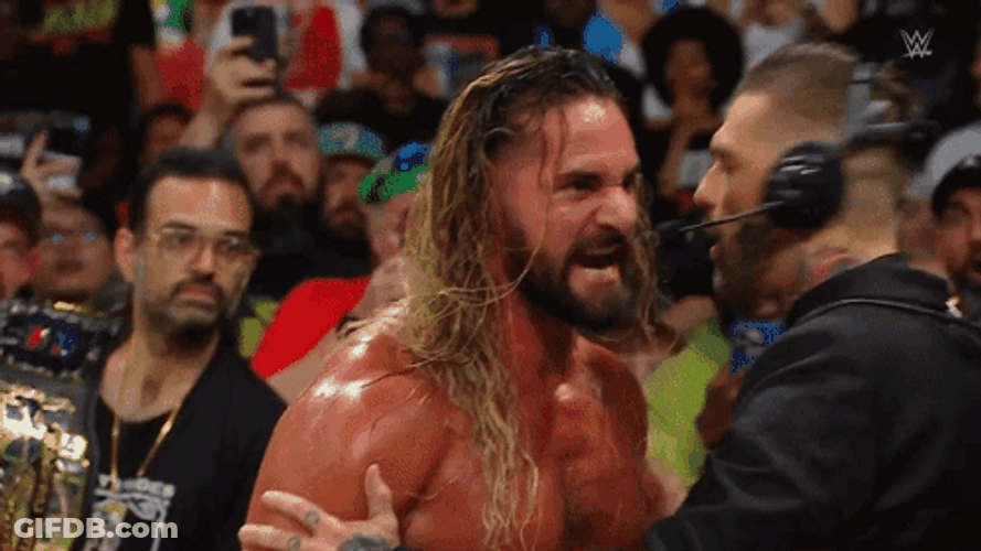 Seth Rollins Makes Commotion GIF