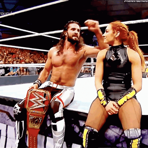Seth Rollins With WWE Superstars GIF