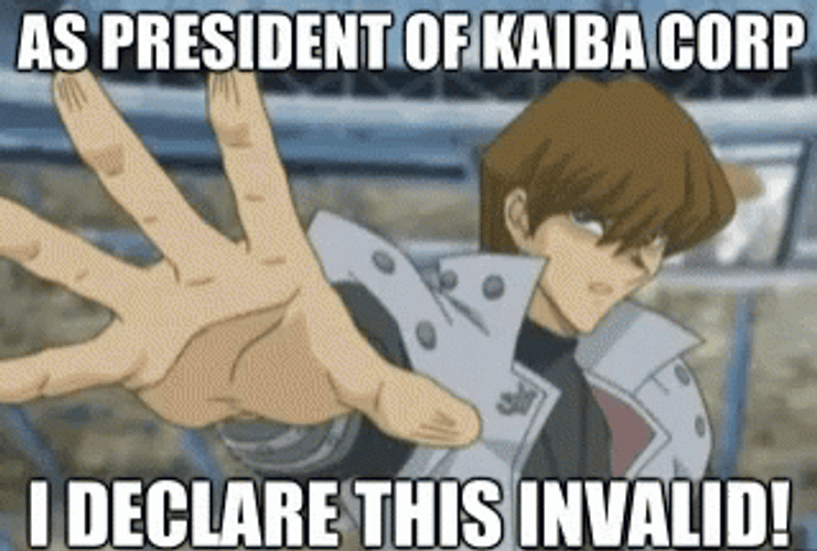 Seto Kaiba President Declaration GIF