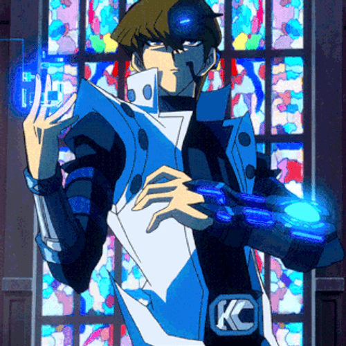 Seto Kaiba Swiping Cards GIF