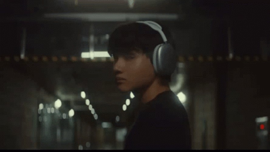 Seungmin Wearing Headphones GIF