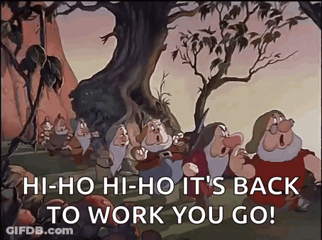 Seven Dwarfs From Snow White In Forest GIF