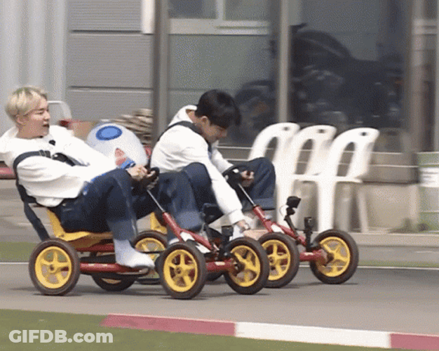 Seventeen Cart Race GIF