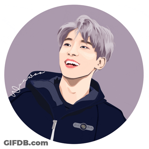 Seventeen Wonwoo Vector Art GIF