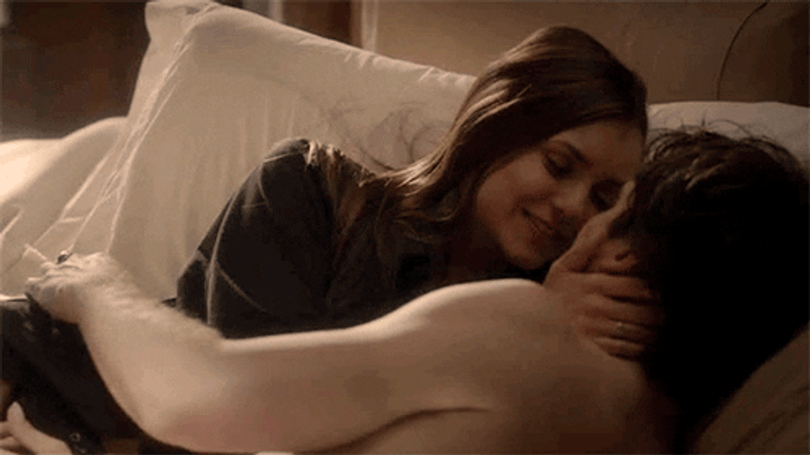 Sexy Couple Kissing In Bed Scene GIF