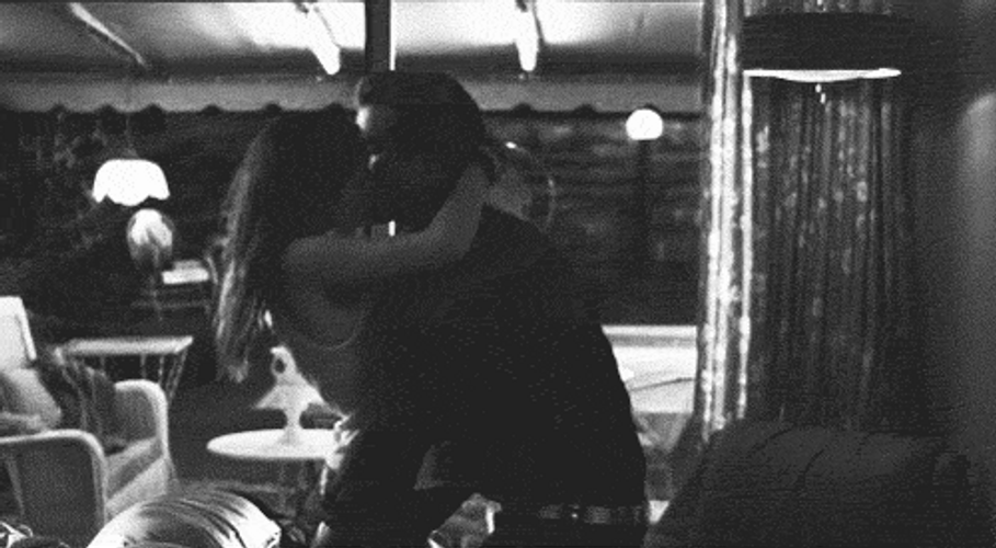 Sexy Couple Rodeo Kissing GIF