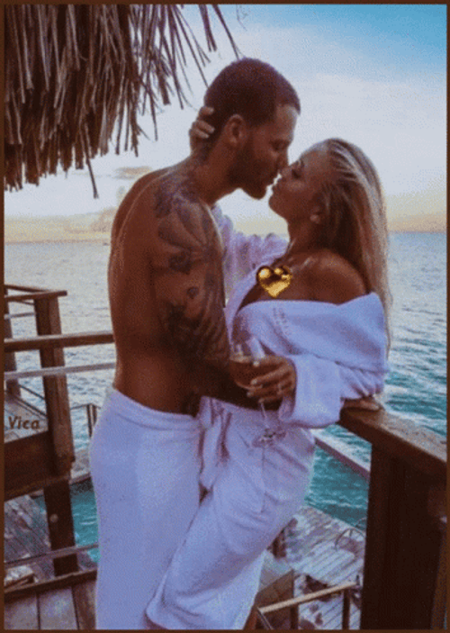 Sexy Couple Sunset Beach Kiss GIF