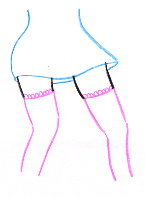 Sexy Dance Animation Wearing Mini Skirt GIF