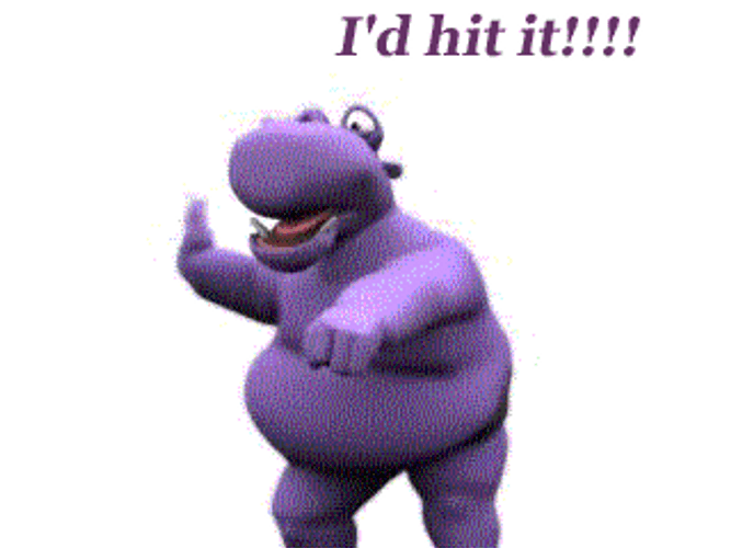 Sexy Funny Fat Hippo GIF