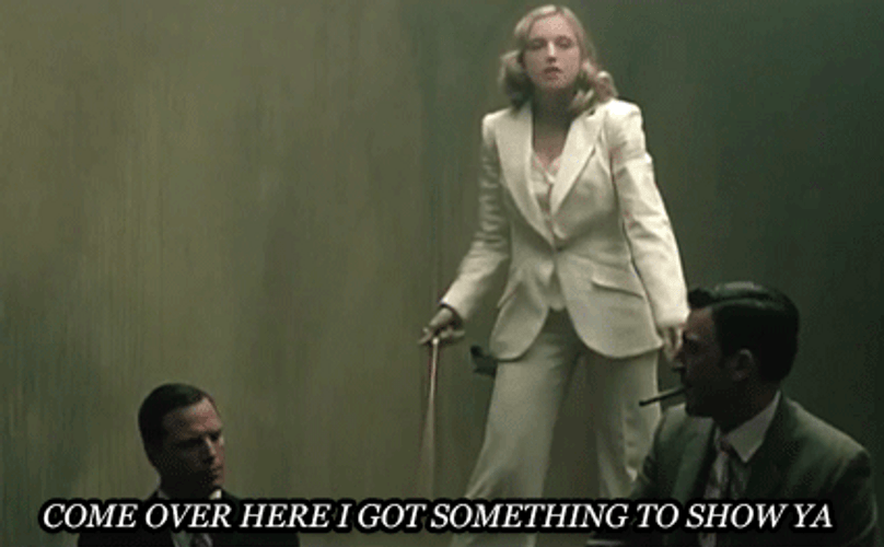 Sexy Funny Girl In Suit GIF