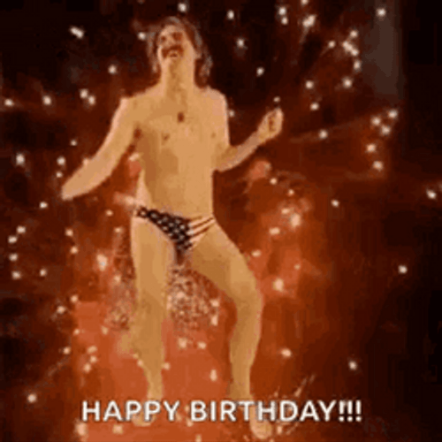 Sexy Funny Man In Underwear Fireworks GIF