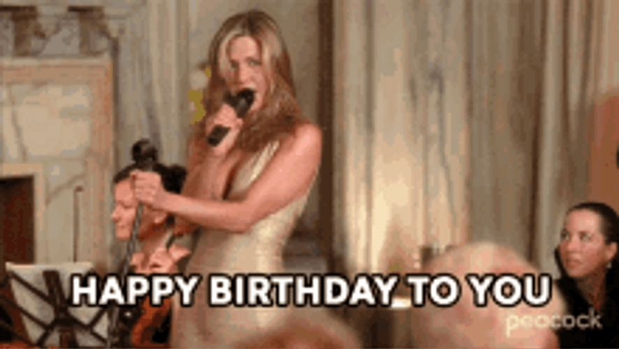 Sexy Jennifer Anniston Happy Birthday Song GIF