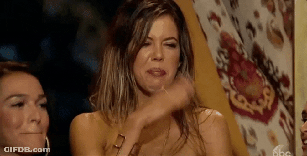 Sexy Lady Avoid The Smelly Fart GIF