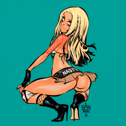 Sexy Lady Dancing Cartoon GIF