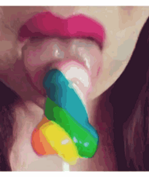 Sexy Lips Sucking Lollipop GIF
