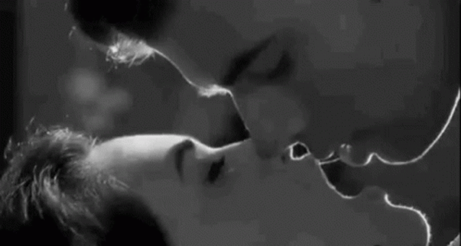 Sexy Rough Kiss In Bed GIF
