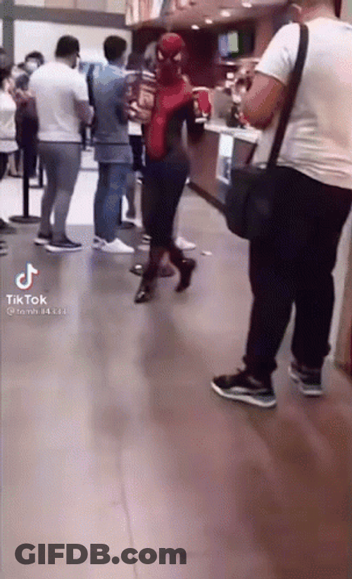 Sexy Spiderman Spin Dance GIF