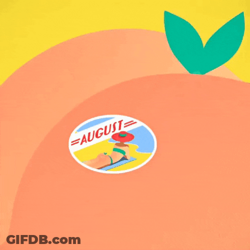 Sexy Summer Peach Bum Loop GIF