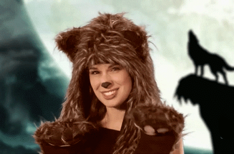 Sexy Werewolf Cara Santa Maria Roaring GIF