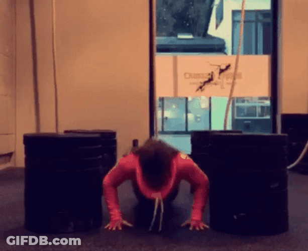 Sexy Workout Cool Girl Push Ups GIF
