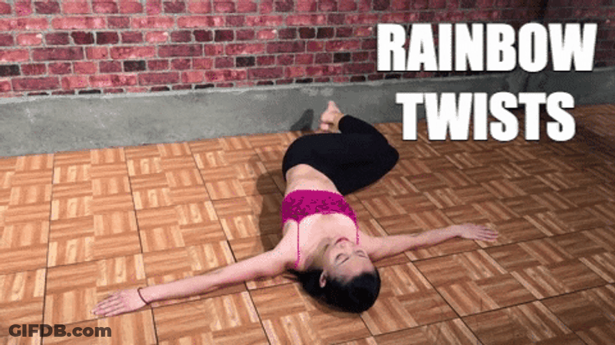 Sexy Workout Fitness Hip Rainbow Twists GIF