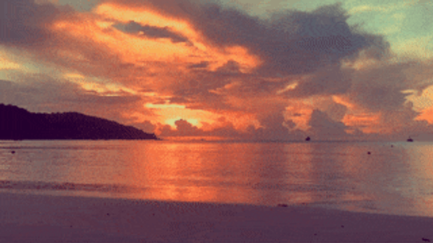 Seychelles Beach Sunset GIF