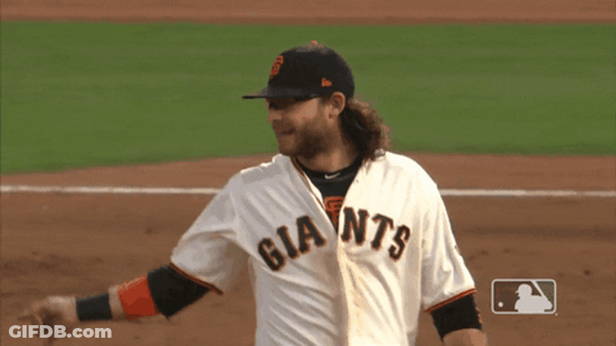 Sf Giants Brandon Belt Rock Hand Sign GIF