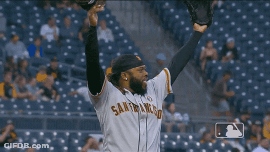 Sf Giants Johnny Cueto Raising His Arms GIF