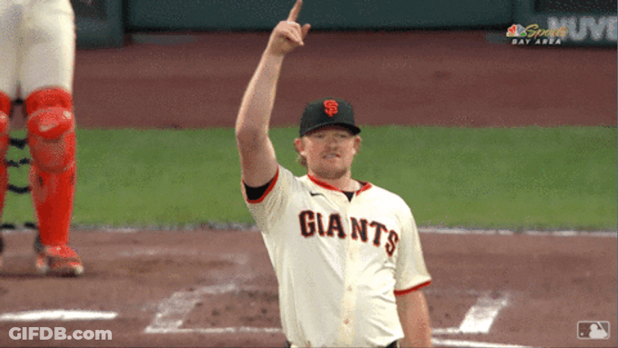 Sf Giants Logan Webb Showing One Finger GIF