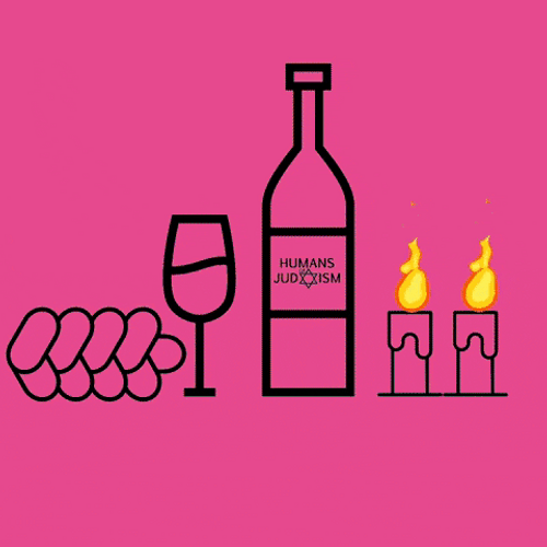 Shabbat Shalom A Bottle Of Wine Of Blessed Day GIF